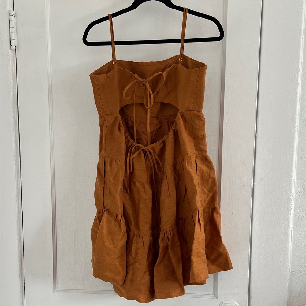 Shona Joy Rust Mini Dress - Picture 3 of 6